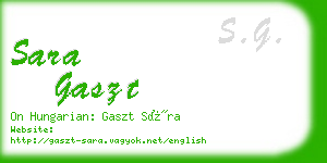 sara gaszt business card